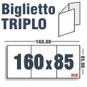 Biglietti pieghevoli 160 x 85 - 350gr + UV (tripli cordonati orizzontali)