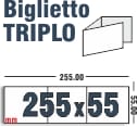 Biglietti pieghevoli 255 x 55  - 350gr + UV (tripli cordonati)