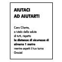 Adesivo aiutaci ad aiutarti 40x60 bianco