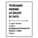 Adesivo tuteliamo la salute di tutti 40x60 bianco