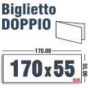 Biglietti pieghevoli 170 x 55  - 350gr - Cordonati e Verniciati