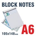 Block Notes A6 100gr Riciclata 4+0 a colori solo Fronte