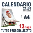 Calendari interamente personalizzati  A4 13pg con spirale metallica