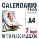 Calendari interamente personalizzati  A4 7pg con spirale metallica