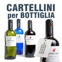 Cartellino Bottiglia 11 x 8,5 cm olio e vino