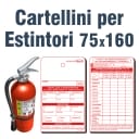 Cartellini Manutenzione Estintori 75x160 Antistrappo 115gr