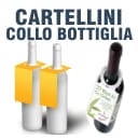 Cartellino collo bottiglia fustellato 19 x 5,6 cm