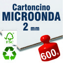 Cartone ondulato microonda 2 mm bianco