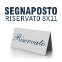 Segnaposto Riservato 85x110  - 350gr + UV Cordonati