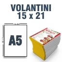 Volantini A5 100gr Opaca 4+0 a colori solo Fronte